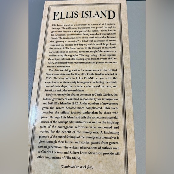 Ellis Island Gateway to the American Dream Book - Picture 3 of 8
